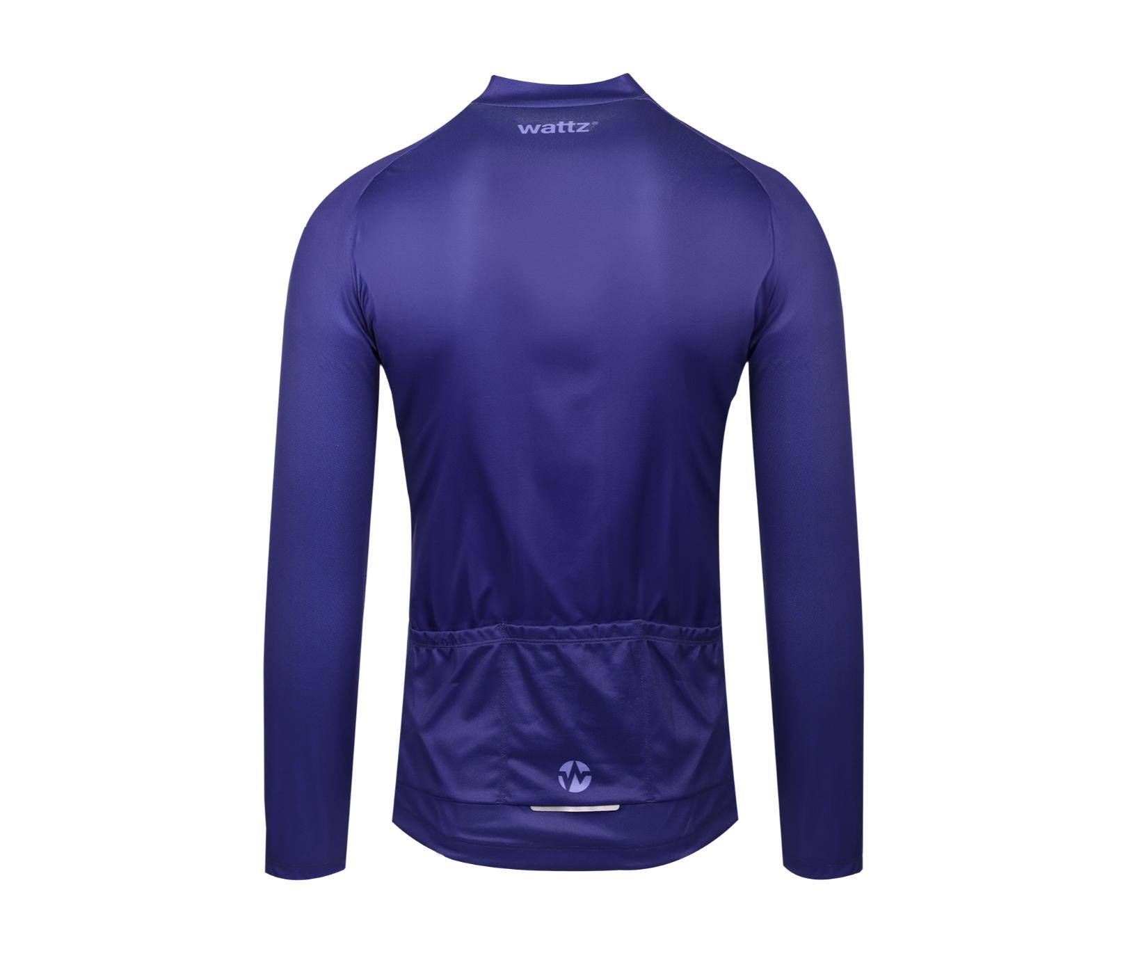 Wattz Navy Long Sleeve Men's Jersey 