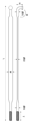 Pillar Aero J-Bend Spoke 288mm